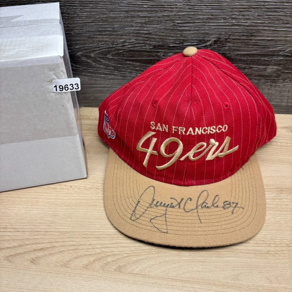 Vintage San Francisco 49ers Hat Sports Specialties Script Pinstripe Dwight Clark